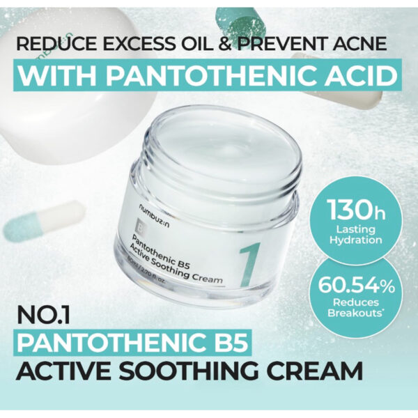 Gel Crema Hidratante No.1 Pantothenic B5 Active Soothing Cream de NUMBUZIN 80ml