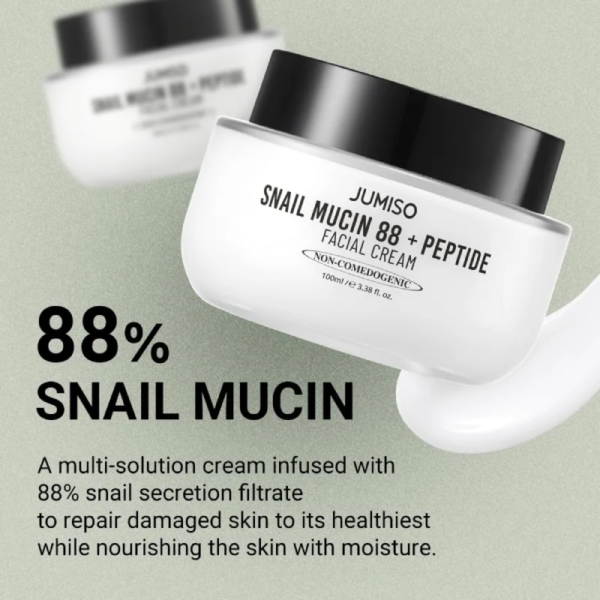 Gel Crema Hidratante Snail Mucin 88+ Peptide Facial Cream de JUMISO 50ml