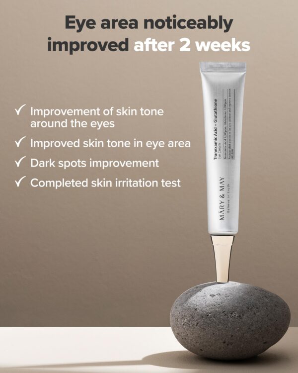 Version 1.0.0 Contorno de ojos Acido tranexamico + Gluthatione de Mary&May- 30ml + 2 minis