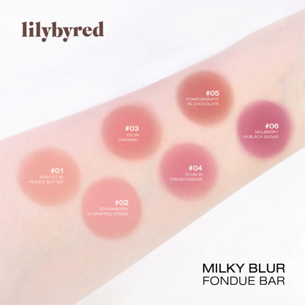 Lipstick Milky Blur Fondue Bar de LILYBYRED - 3 TONOS