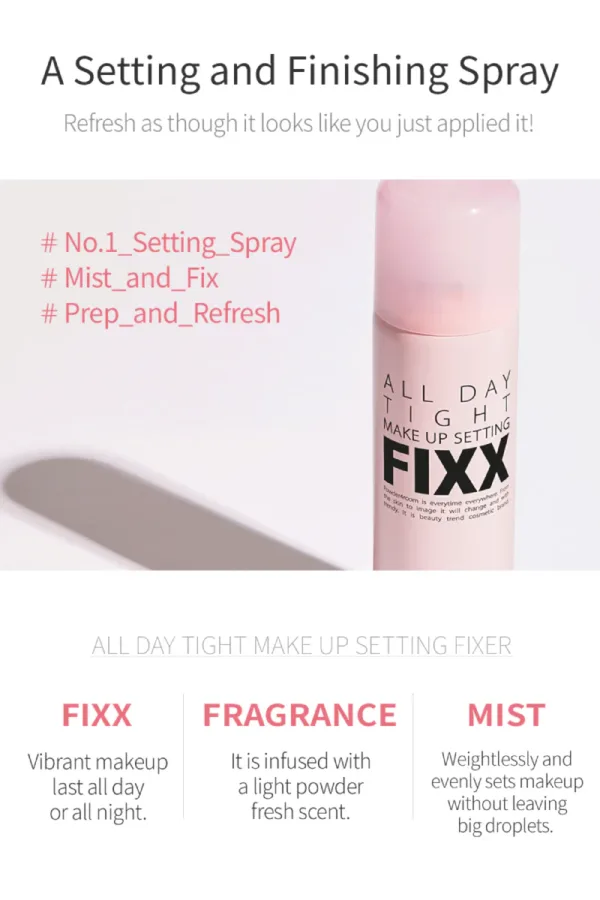 Fijador de maquillaje All Day Tight Make Up Setting Fixer General Mist-75ml