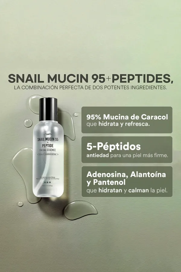 Esencia Tonificante Snail Mucin 95 + Peptide Facial Essence de JUMISO- 140ml