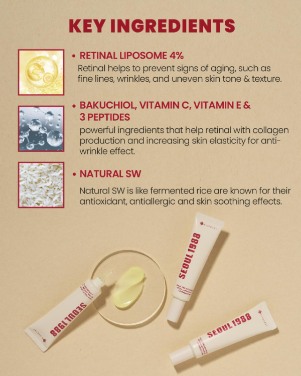IMG_6226 Contorno de ojos SEOUL 1988 Eye Cream : Retinal Liposome 4% + Fermented Bean de KSECRET - 30ml