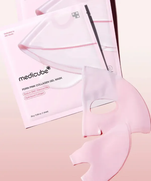Pack Mascarillas PDRN Pink Colllagen Gel Mask de MEDICUBE - (4 unidades)