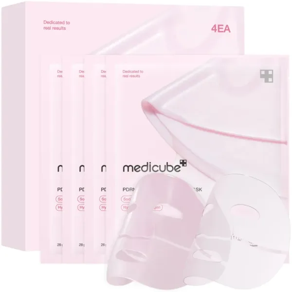 Pack Mascarillas PDRN Pink Colllagen Gel Mask de MEDICUBE - (4 unidades)