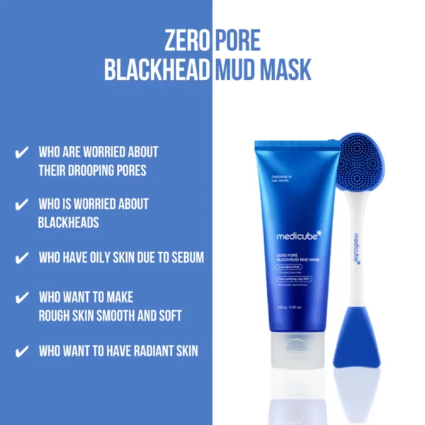 Mascarilla Zero Pore Blackhead Mud Mask de MEDICUBE - 100gr