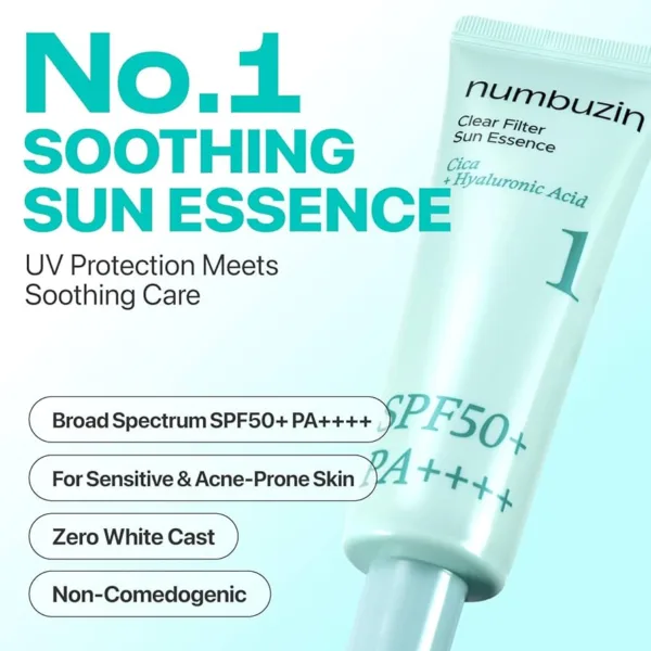 IMG_7807 Protector Solar No.1 Clear Filter Sun Essence SPF50+ PA++++ de NUMBUZIN - 50ml