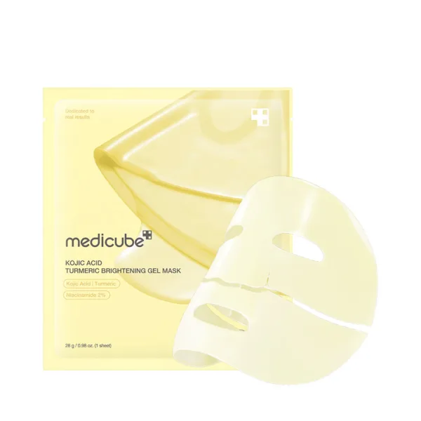 Mascarilla Kojic Acid Turmeric Brightening Gel Mask Set de MEDICUBE -1 pieza