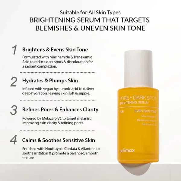 IMG_7729 Serum Aclarante Pore + Dark Spot Brightening Serum de CELIMAX - 30ml