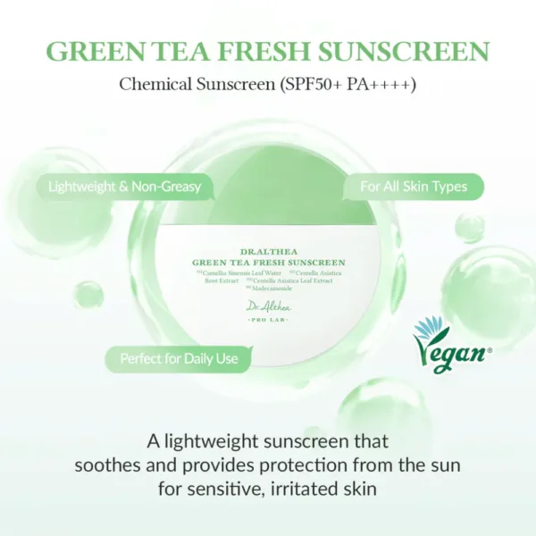 Protector Solar Green Tea Fresh Sunscreen de DR. ALTHEA - 45ml