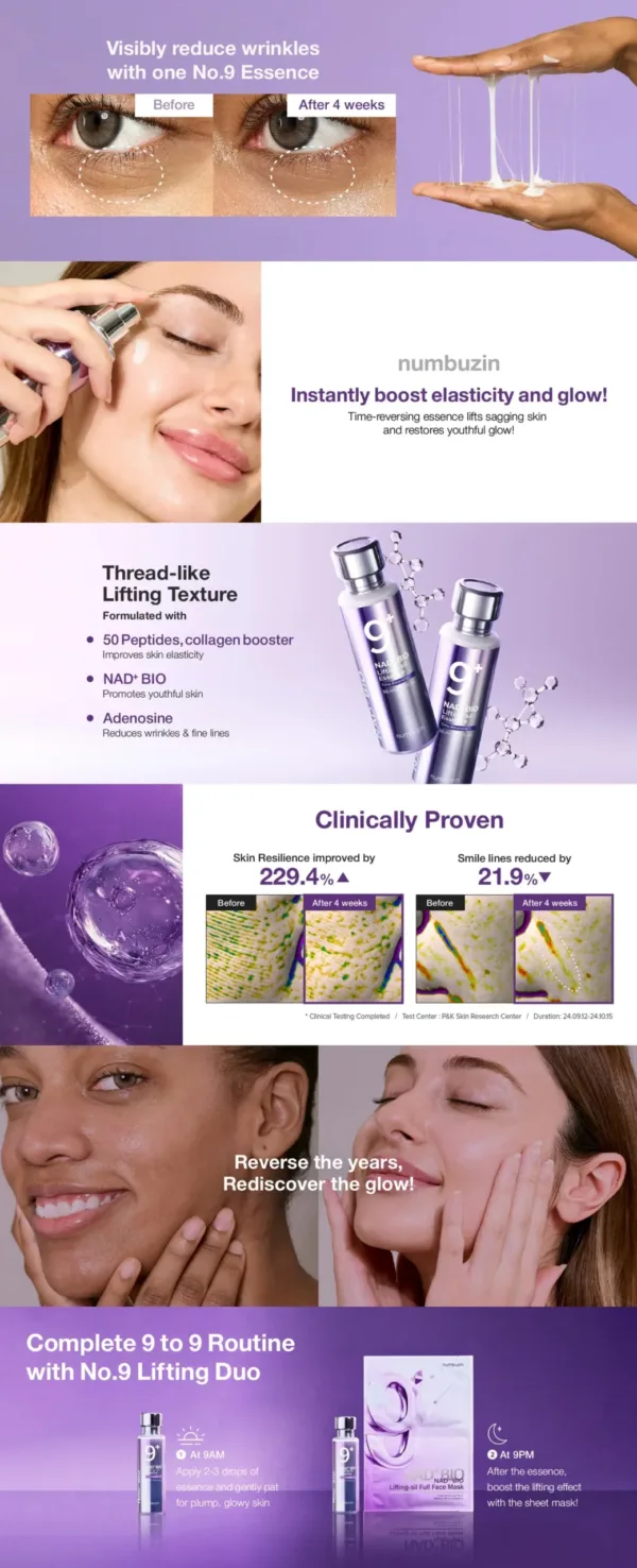 Esencia No.9 NAD Bio Lifting-sil Essence de NUMBUZIN -50ML