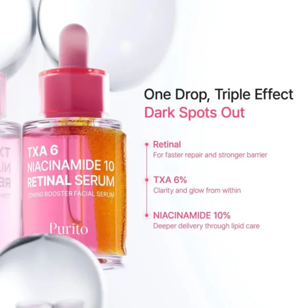 IMG_0837 Serum Aclarante TXA 6 Niacinamide 10 Retinal Serum de PURITO -30ml